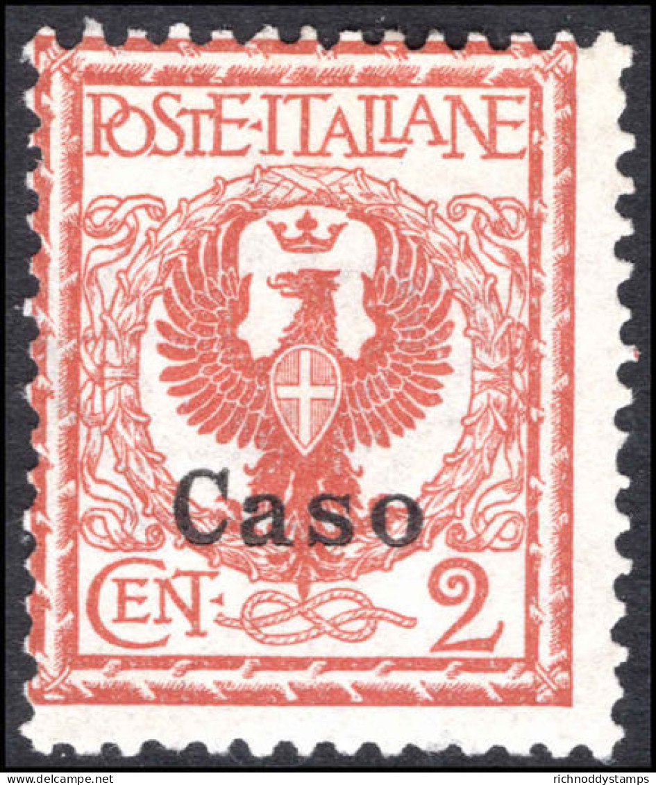 Caso 1912-21 2c Orange-brown Lightly Mounted Mint. - Aegean (Caso)
