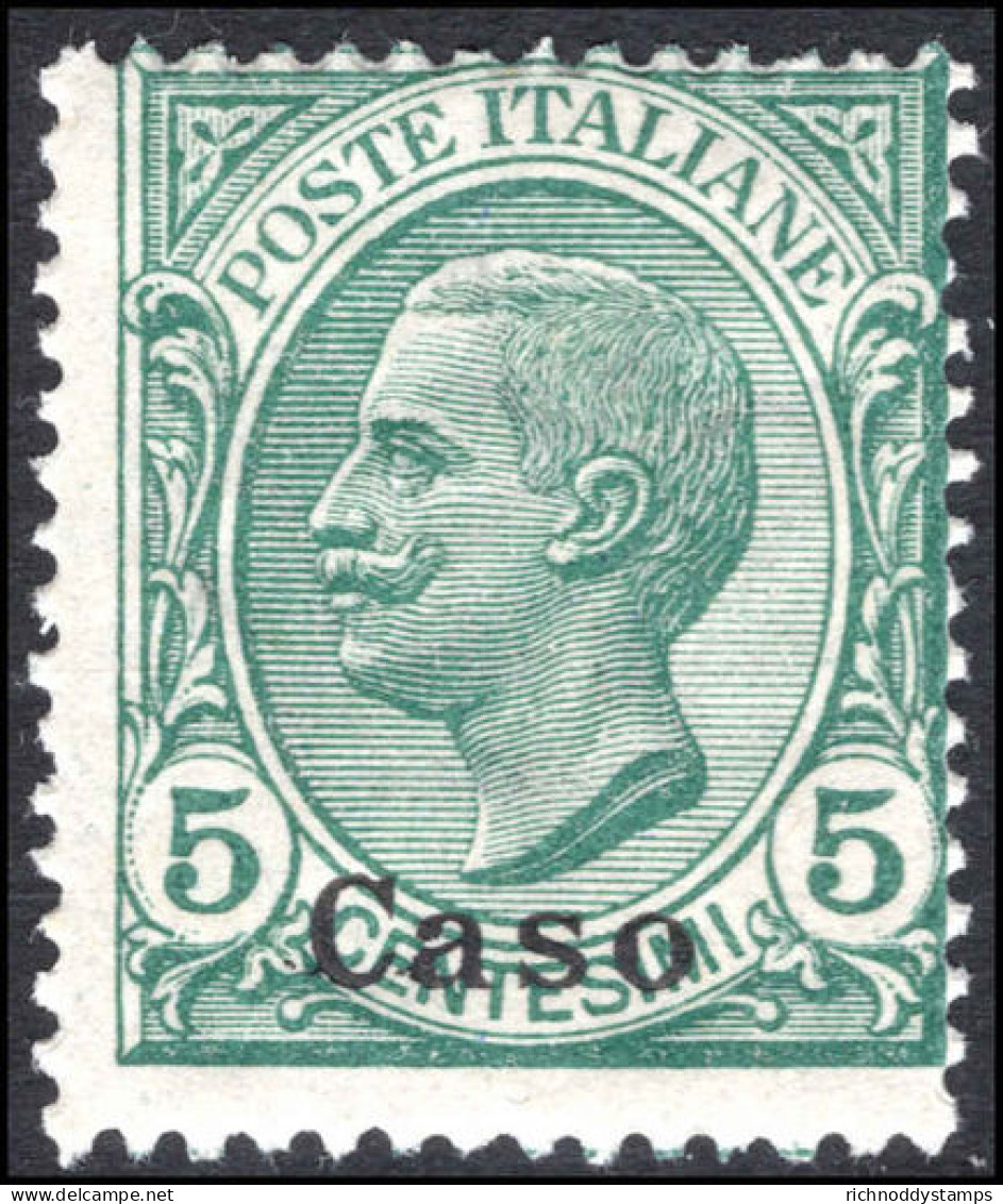 Caso 1912-21 5c Green Unmounted Mint. - Ägäis (Caso)