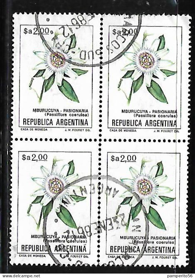 ARGENTINA - AÑO 1982 - Serie Flores Nacionales De Argentina - Flora - Cuadro Mburucuya/Pasionaria - Usado 2$a - Gebruikt