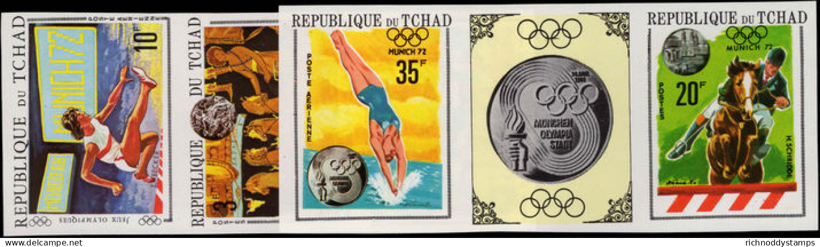 Chad 1970 Athens Olympics Imperf Set Unmounted Mint. - Tchad (1960-...)