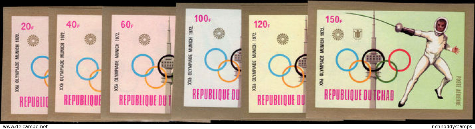 Chad 1972 Olympics Imperf Unmounted Mint. - Tchad (1960-...)