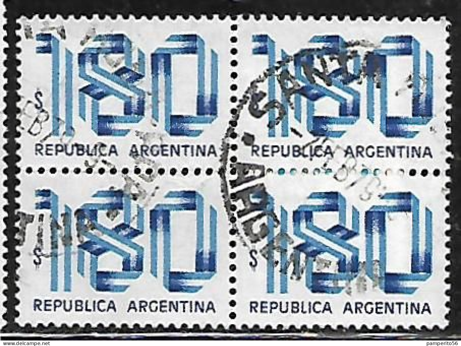 ARGENTINA - AÑO 2002 - Serie Escarapela Nacional - Cuadro Valor 180 Pesos - Used Stamps
