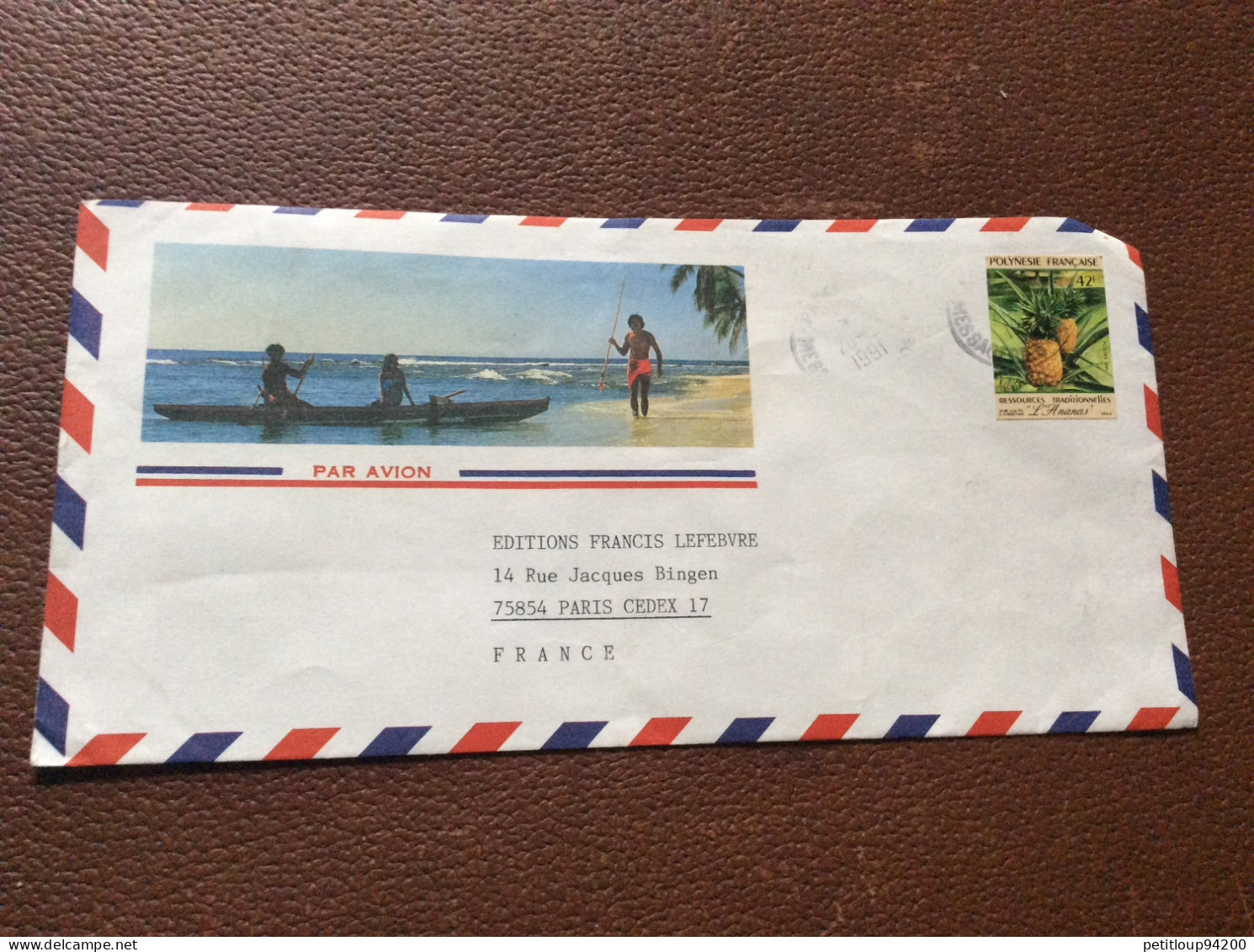 * POSTE AÉRIENNE  Polynesie Française  108 - Cartas & Documentos