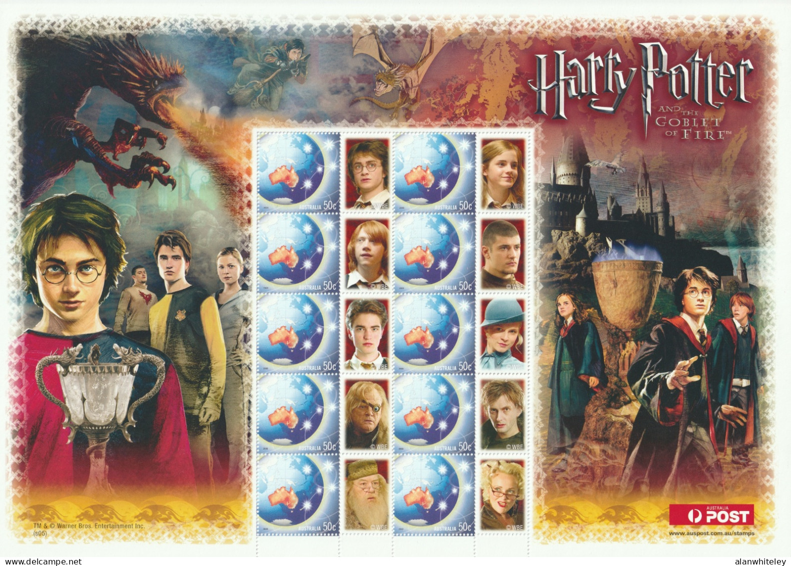 AUSTRALIA 2005 Harry Potter & The Goblet Of Fire: Personalised Sheet UM/MNH - Blokken & Velletjes