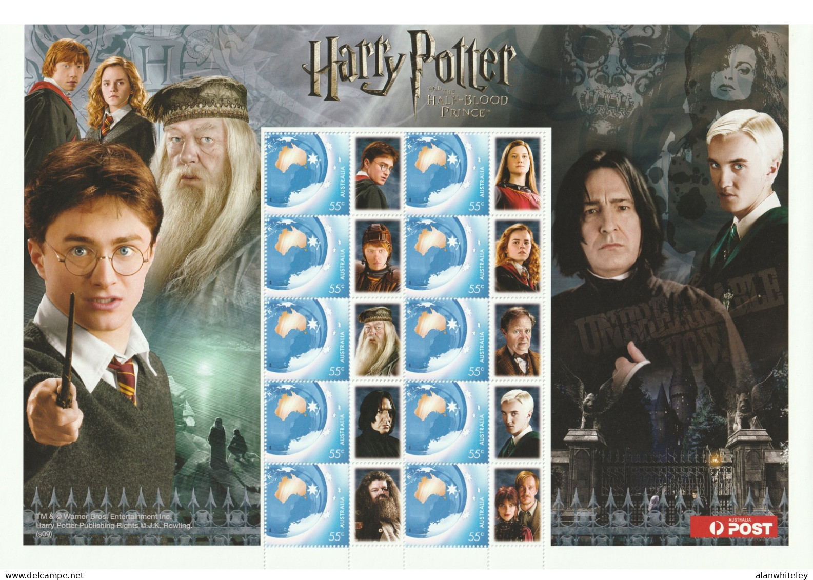 AUSTRALIA 2009 Harry Potter & The Half Blood Prince: Personalised Sheet UM/MNH - Blokken & Velletjes