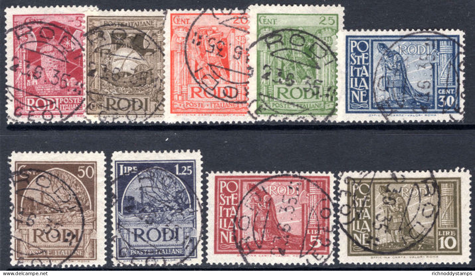 Dodecanese Islands 1929-32 Kings Visit With Imprint Fine Used. - Egée