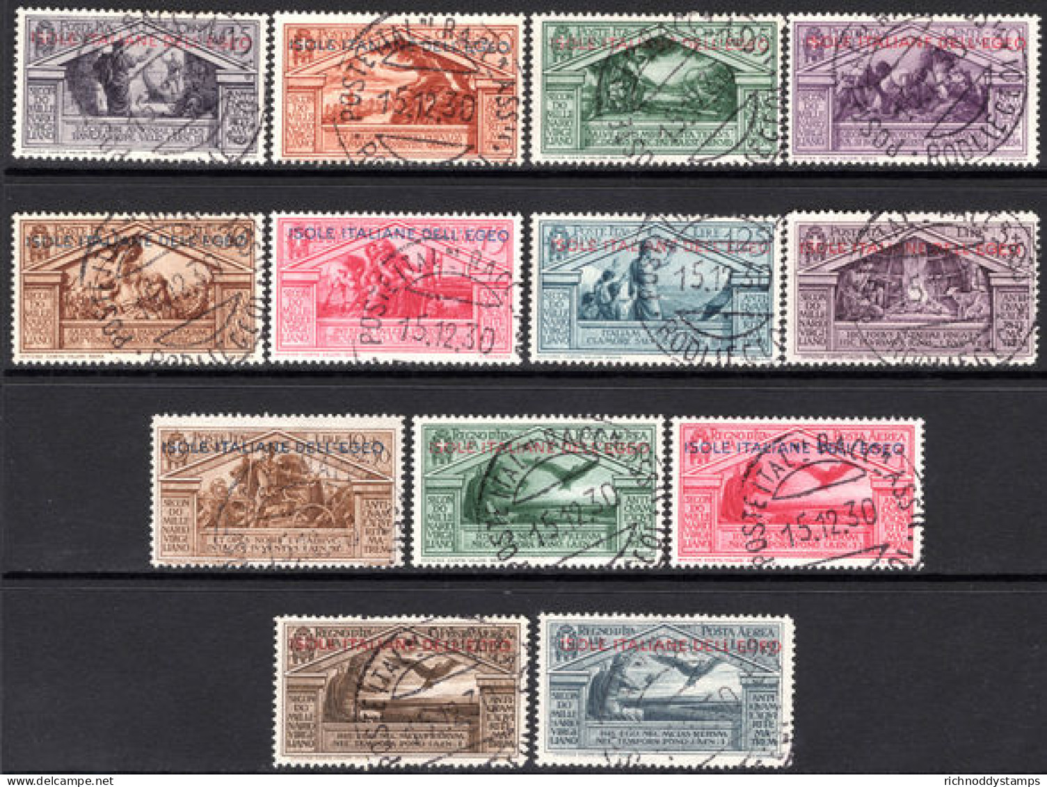 Dodecanese Islands 1930 Virgil Set Fine Used. - Aegean