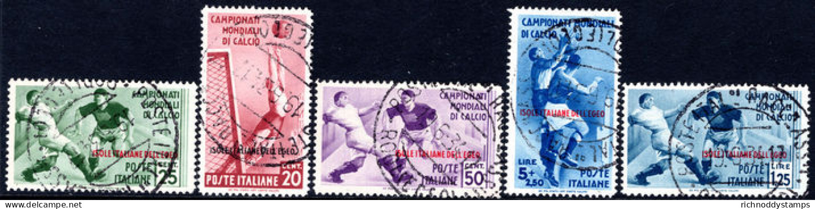 Dodecanese Islands 1934 Football Regular Set Fine Used. - Aegean