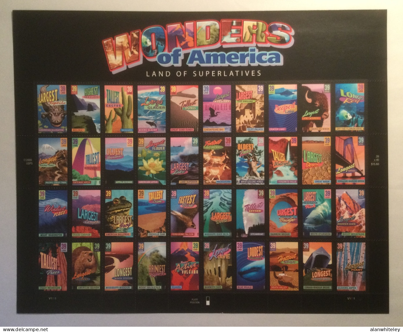 UNITED STATES 2006 American Wonders: Sheet Of 40 Stamps UM/MNH - Fogli Completi