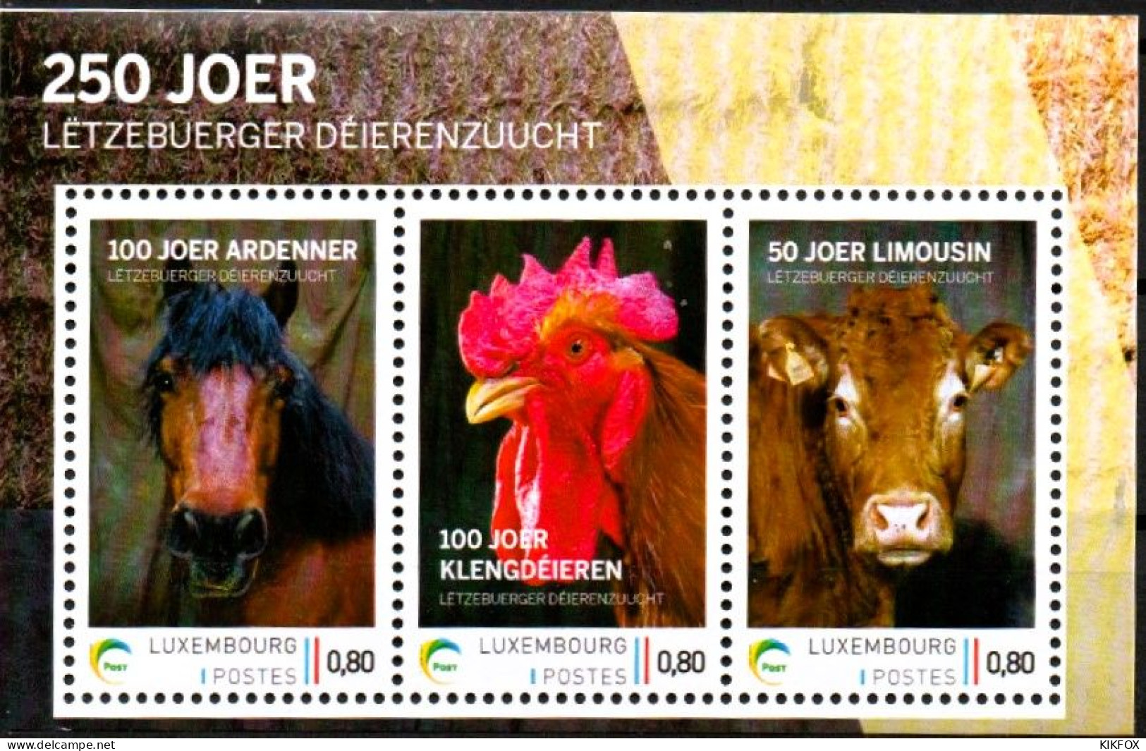 LUXEMBOURG,LUXEMBURG,2022, Bloc Meng.Post - 250 Joer Déierenzucht  , POSTFRISCH, NEUF, - Unused Stamps