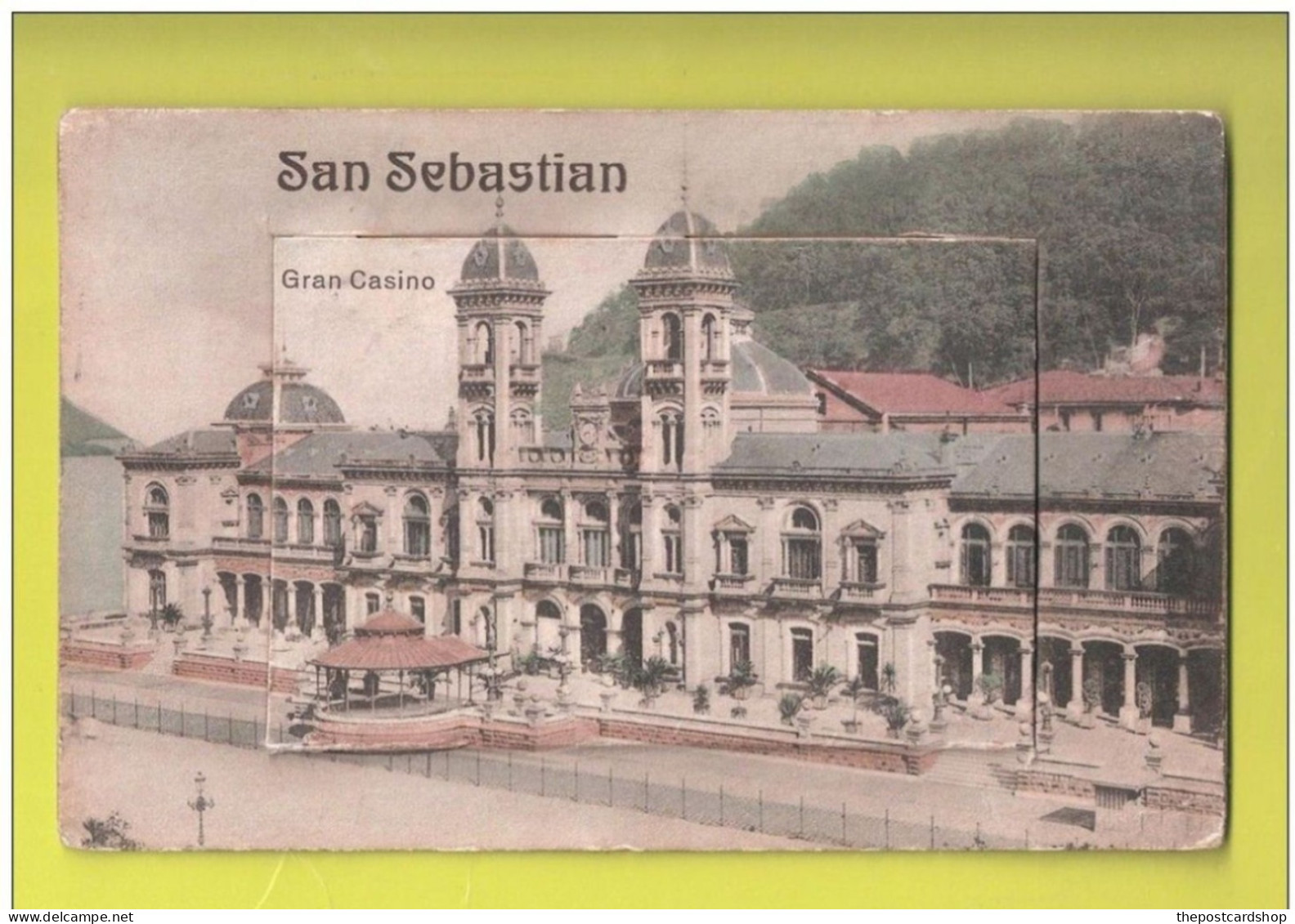 SPAIN ESPAGNE  San Sebastian Gran Casino Novelty Pullout Retirada De La Novedad POSTCARD J V BERLIN-RIXDORF 5.  CPA ESPA - Guipúzcoa (San Sebastián)