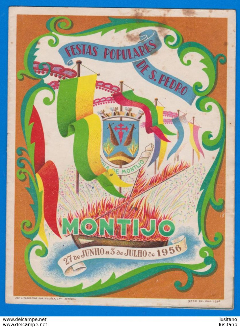 Revista 1956 Montijo, Festas De S. Pedro, Iluminações Constantino Lira De Felgueiras, Folclore Portuzelo Viana, Portugal - Tourismus