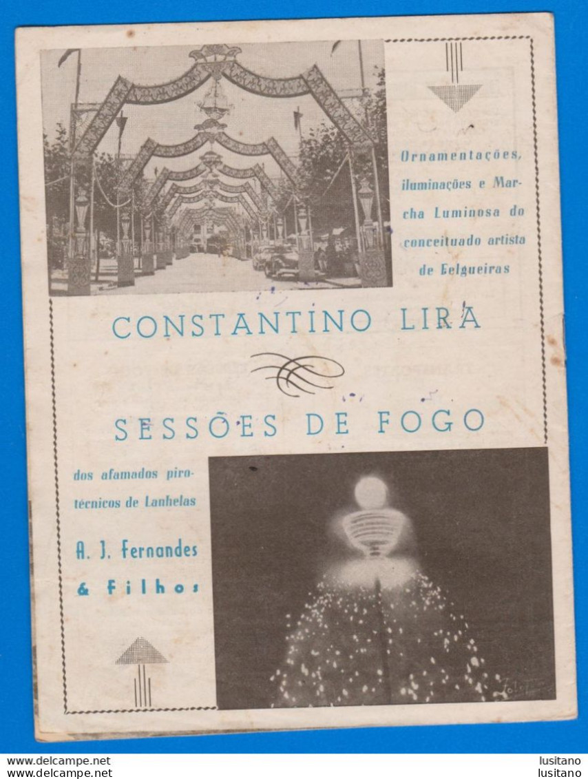 Revista 1956 Montijo, Festas De S. Pedro, Iluminações Constantino Lira De Felgueiras, Folclore Portuzelo Viana, Portugal - Tourism