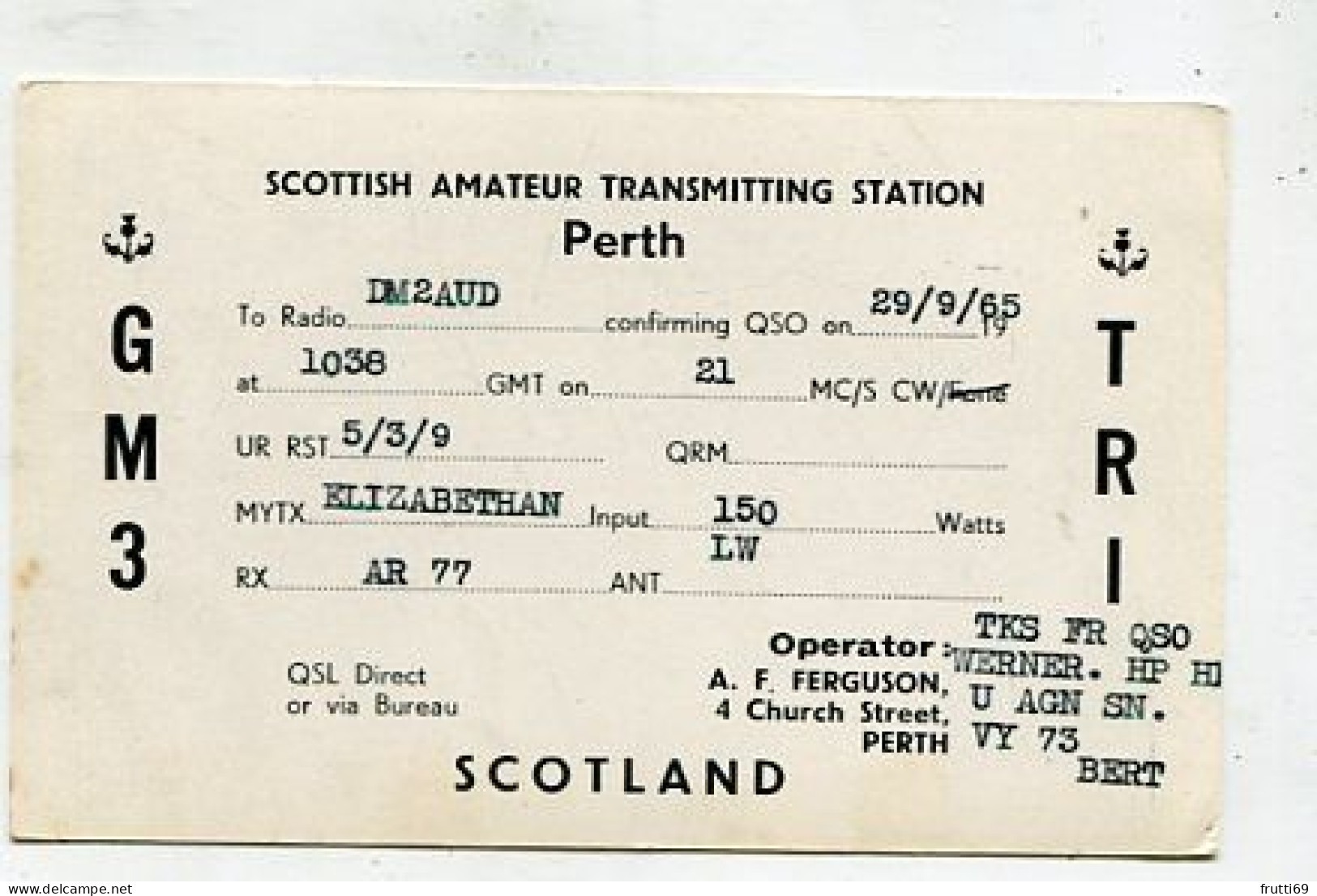 AK 141520 QSL - Scotland - Perth - Other & Unclassified