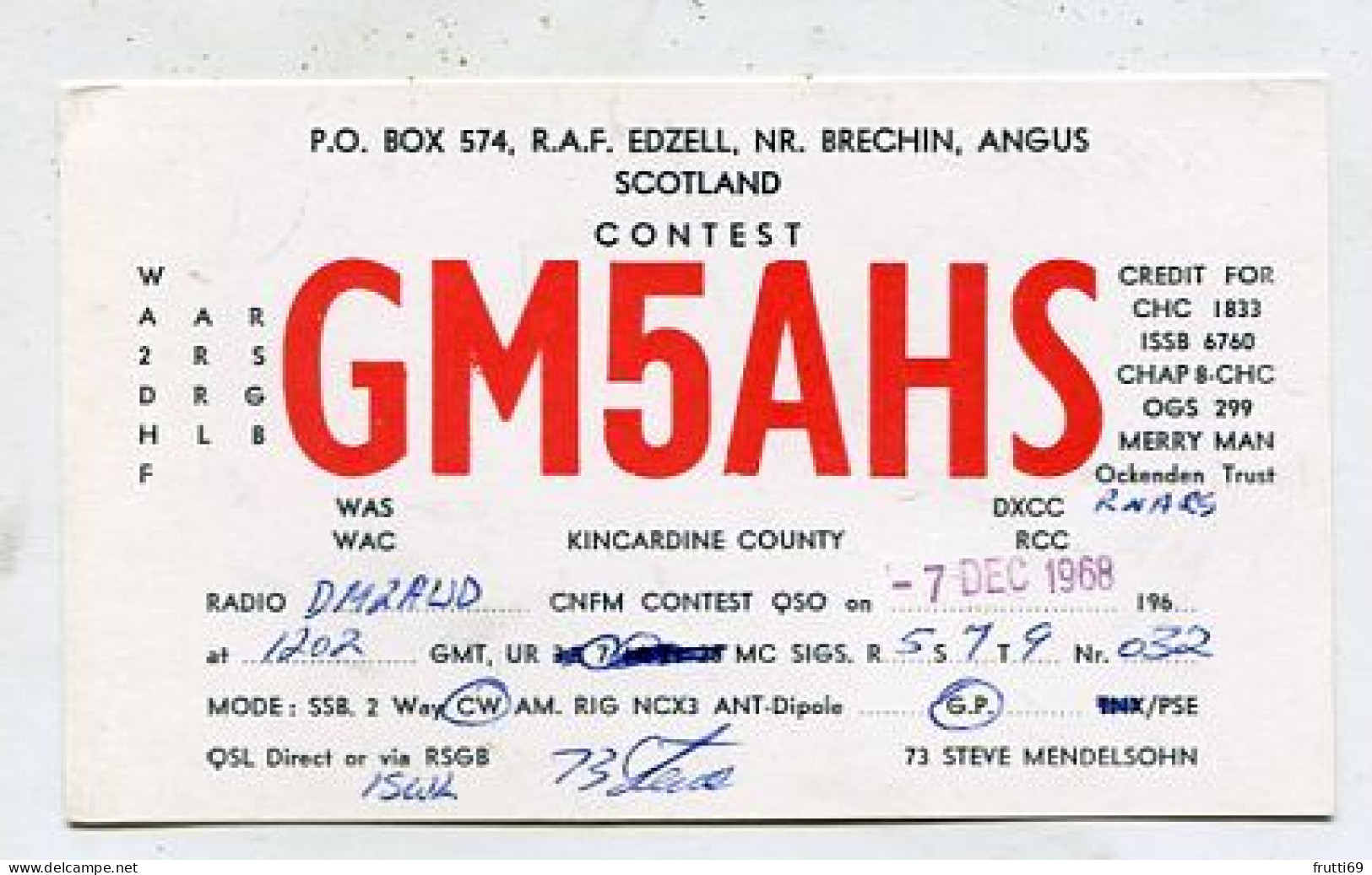 AK 141521 QSL - Scotland - Angus - Brechin - Other & Unclassified