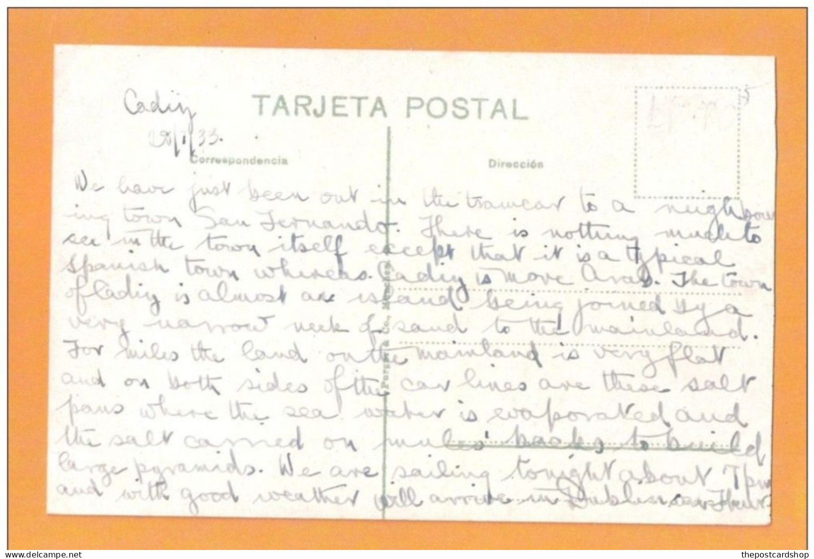 SPAIN ESPAGNE No.36 S Fernando CADIZ ESPAÑA Cadiz. Salinas. -- Purger & Co., Munchen Salt Industry - Cádiz