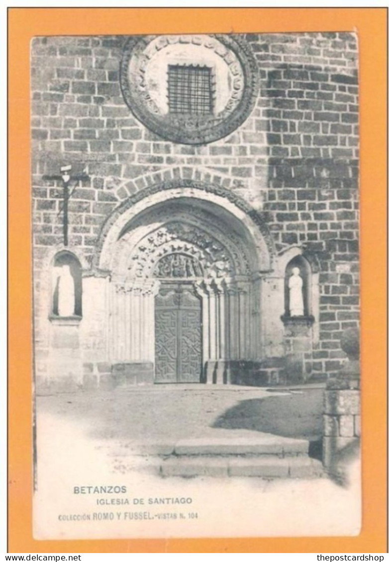 SPAIN GALICIA BETANZOS IGLESIA DE SANTIAGO NON CIRCULADA DOS SIMPLE UNUSED - Autres & Non Classés