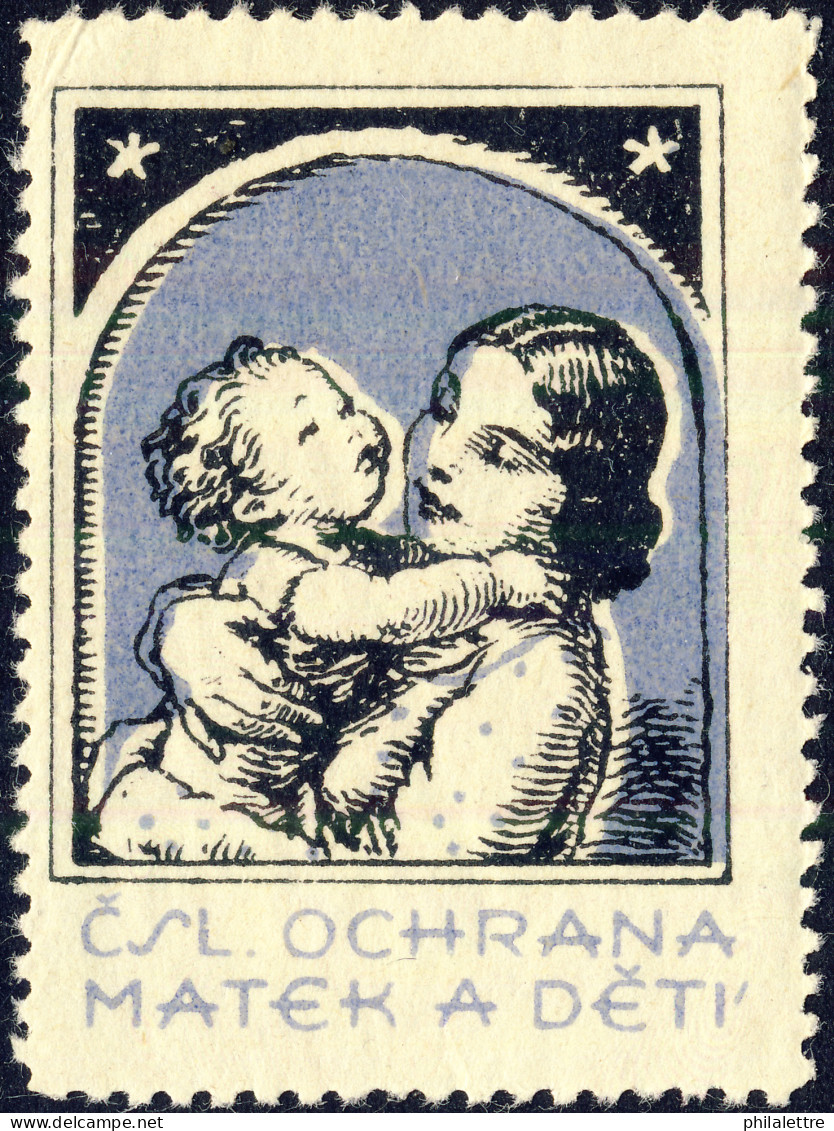 CZECHOSLOVAKIA Vignette Mères & Enfants / Mothers & Children - ČSR Zálepka - Ochrana Matek A Deti Známka (ref.008) - Erinnofilia