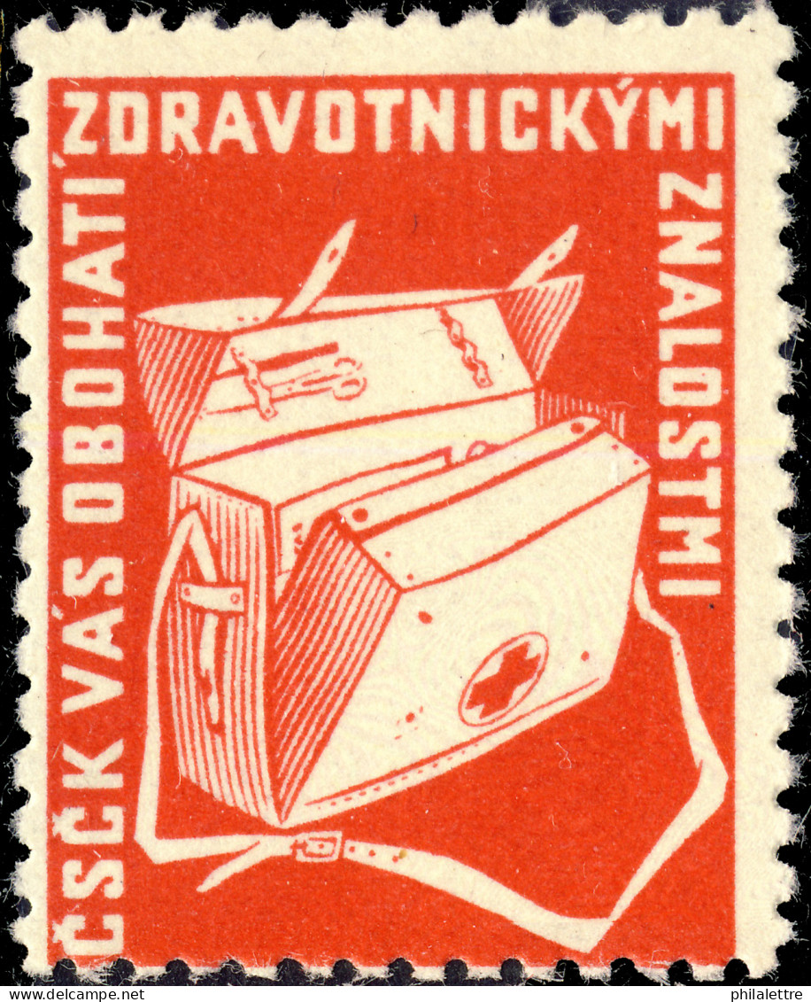 CZECHOSLOVAKIA Vignette Croix Rouge / Red Cross - Perf. L.10-1/2- Český červený Kříž - Rode Kruis