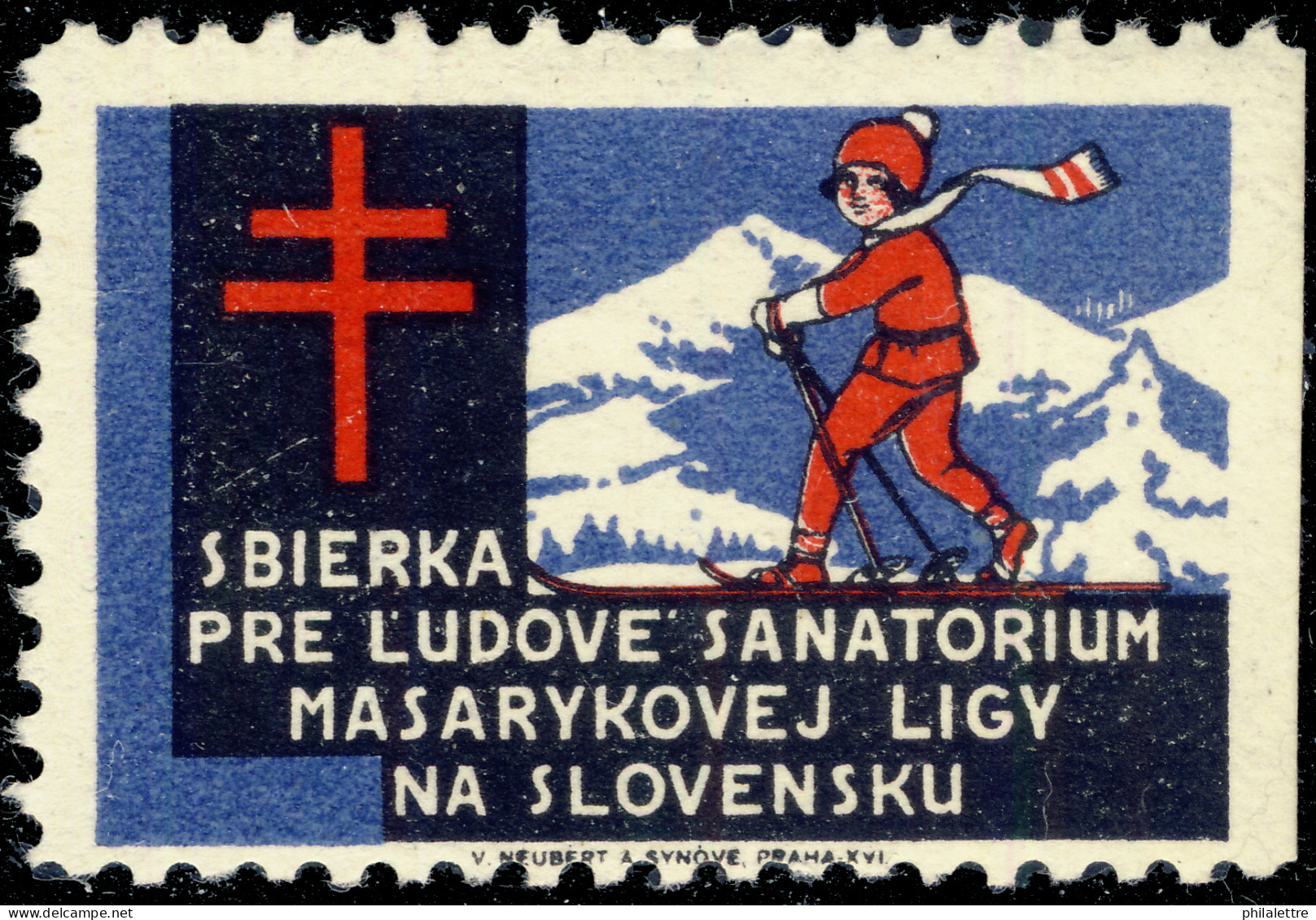 CZECHOSLOVAKIA - 1920s/30s CHRISTMAS SEAL For The Masaryk League Against Tuberculosis In Slovakia (Ref.034) - Malattie