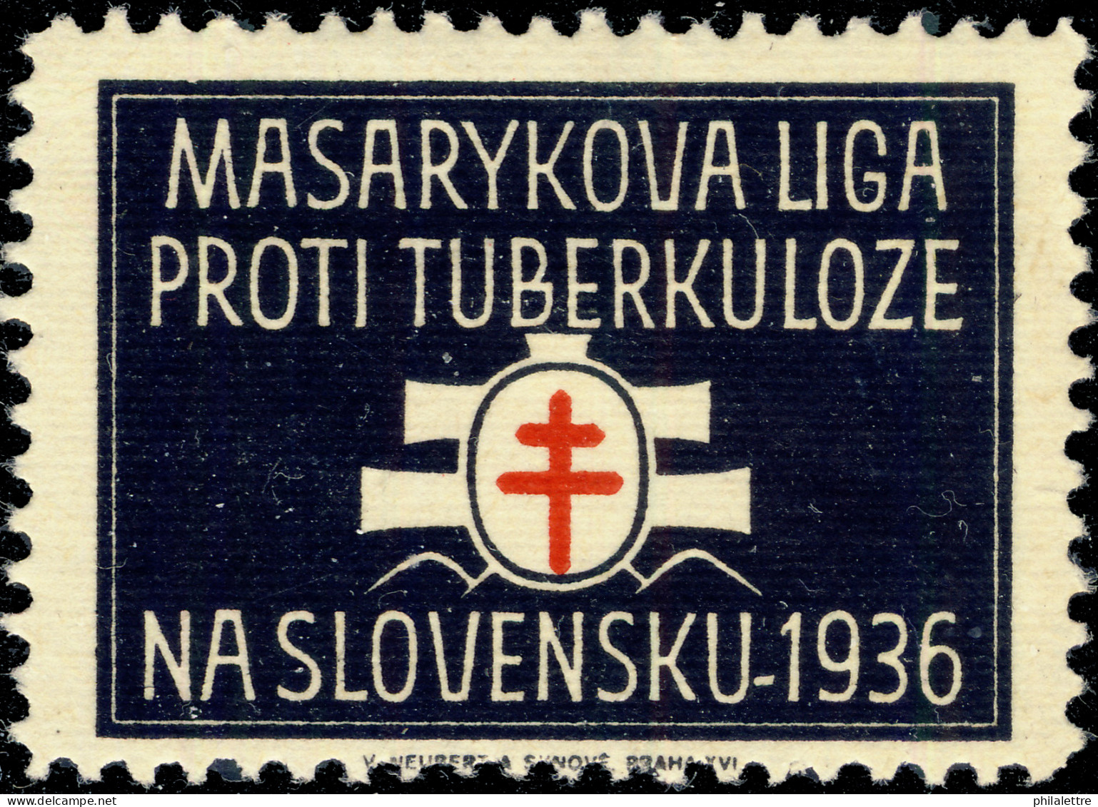 CZECHOSLOVAKIA - 1936 CHRISTMAS SEAL For The Masaryk League Against Tuberculosis In Slovakia (Ref.039) - Maladies