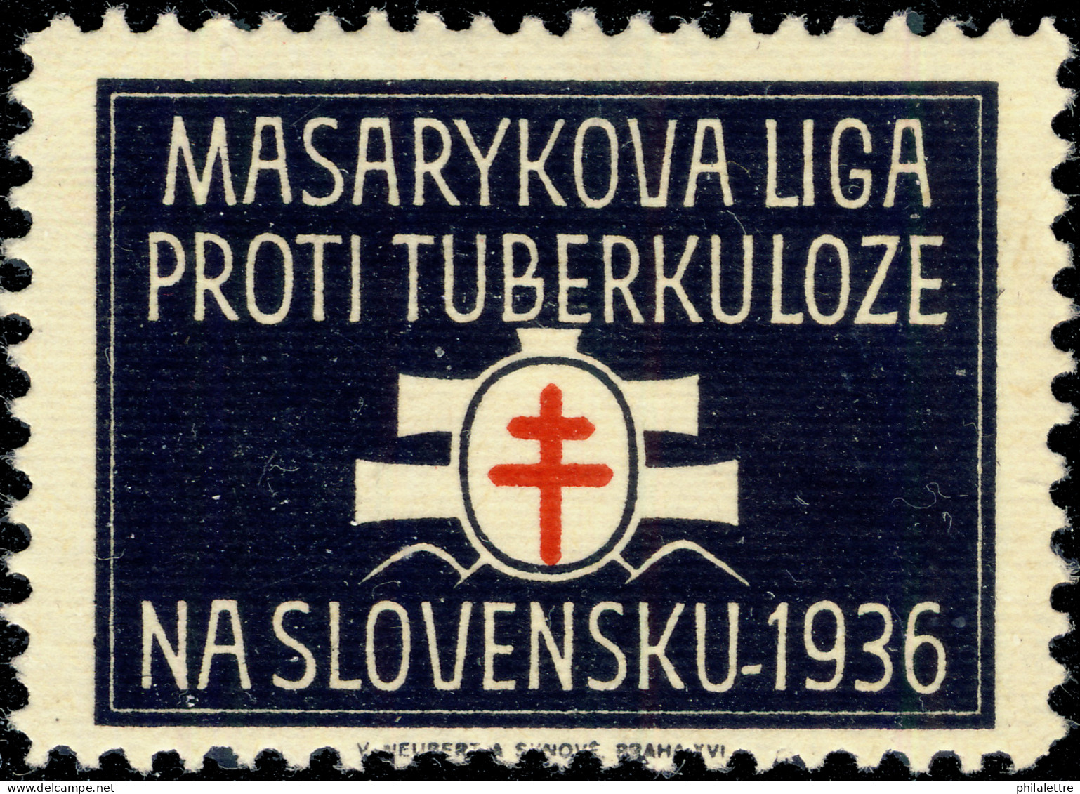 CZECHOSLOVAKIA - 1936 CHRISTMAS SEAL For The Masaryk League Against Tuberculosis In Slovakia (Ref.039) - Enfermedades