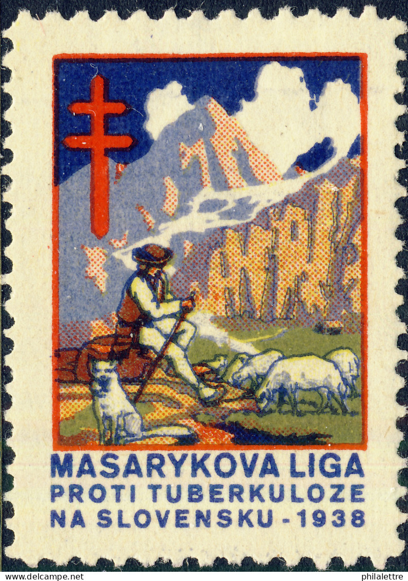 CZECHOSLOVAKIA - 1938 CHRISTMAS SEAL For The Masaryk League Against Tuberculosis In Slovakia (Ref.041) - Malattie