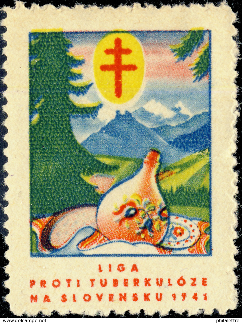 CZECHOSLOVAKIA - 1941 CHRISTMAS SEAL For The League Against Tuberculosis In Slovakia (Ref.044) - Ziekte