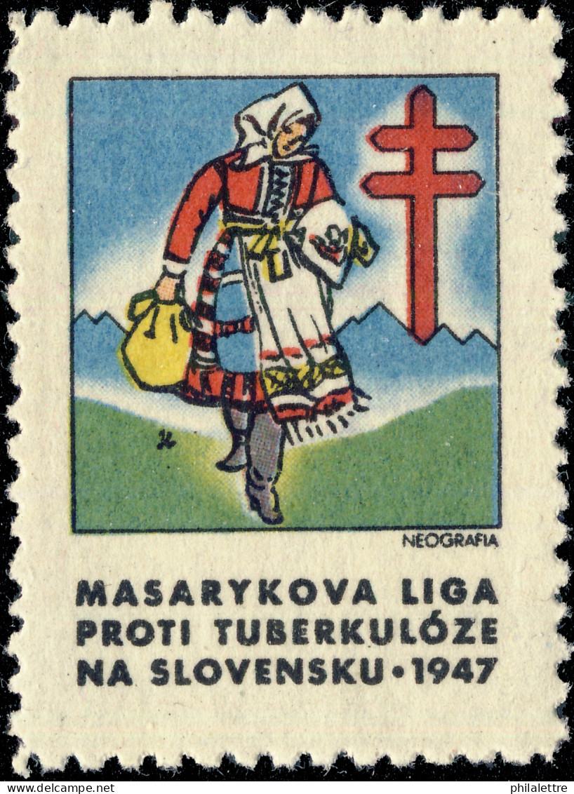 CZECHOSLOVAKIA - 1947 CHRISTMAS SEAL For The Masaryk League Against Tuberculosis In Slovakia (Ref.049) - Enfermedades