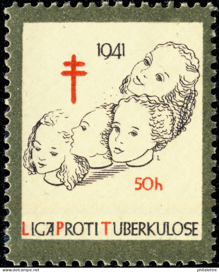 CZECHOSLOVAKIA - 1941 50Hal CHRISTMAS SEAL For The League Against Tuberculosis (Ref.054) - Krankheiten