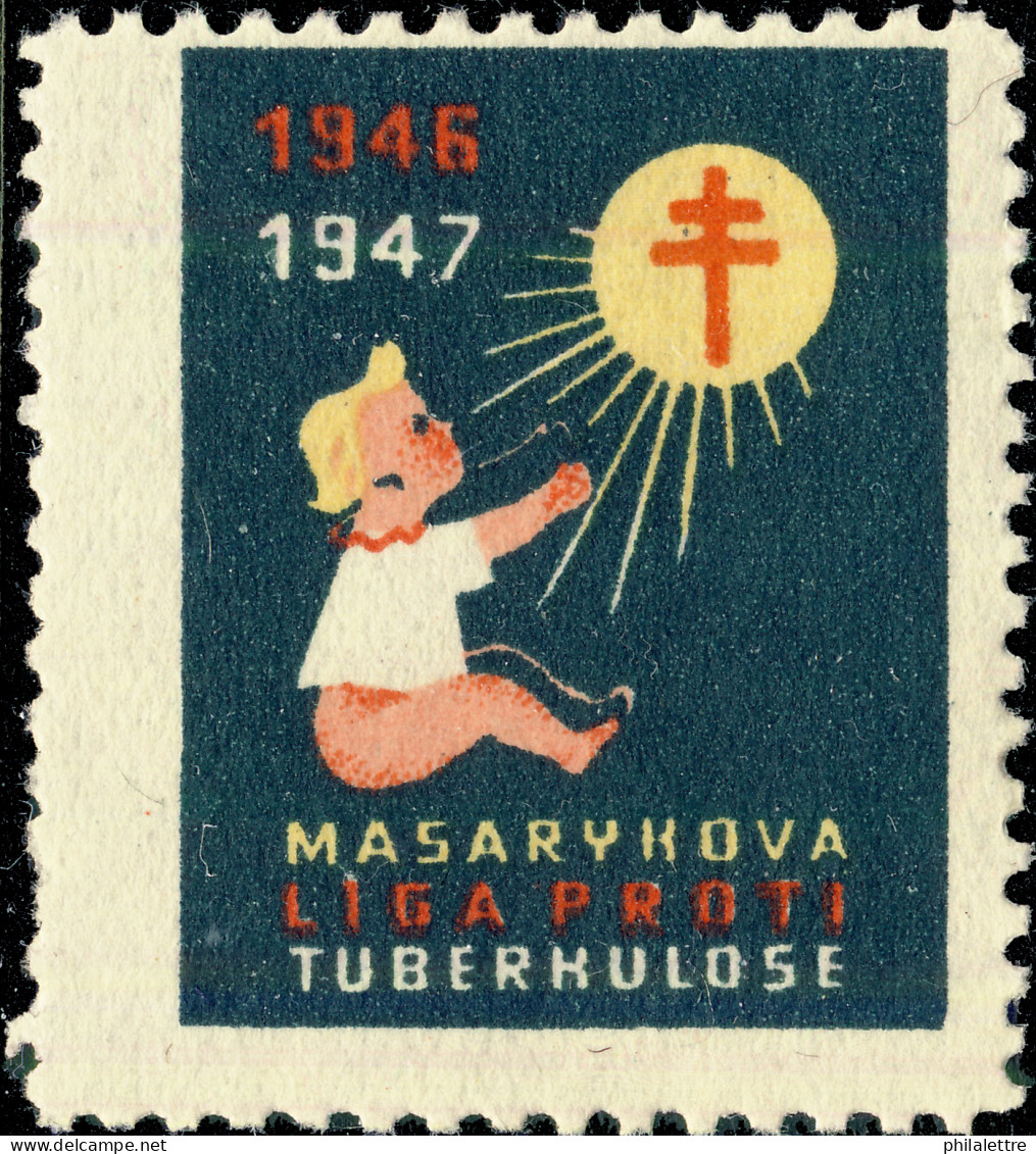 CZECHOSLOVAKIA - 1946-7 CHRISTMAS SEAL For The Masaryk League Against Tuberculosis (Ref.056) - Malattie