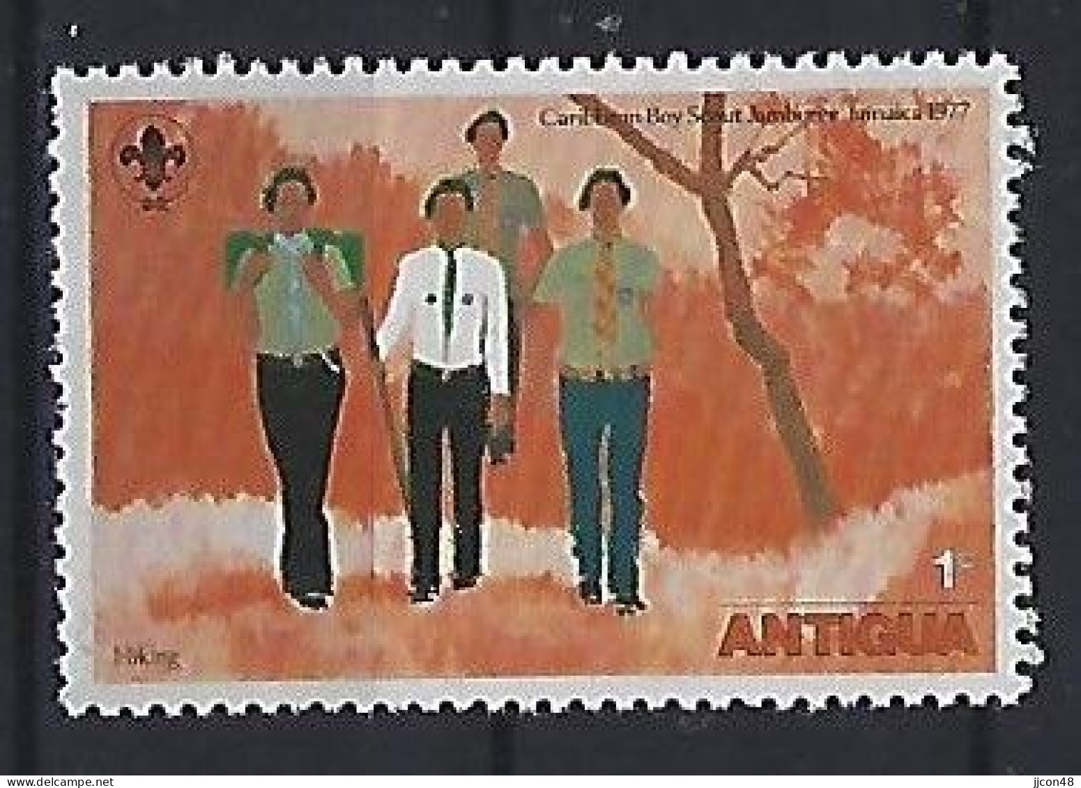 Antigua 1977  Scout Jamboree (*) MM - 1960-1981 Ministerial Government