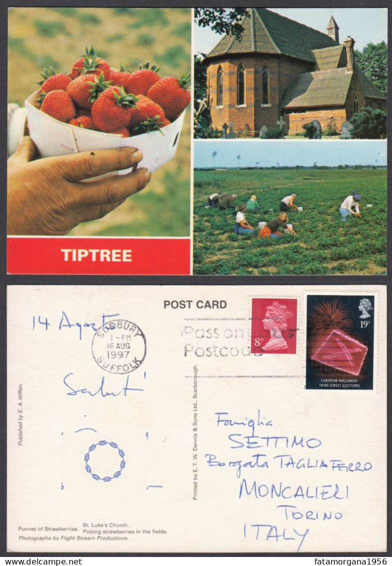 REGNO UNITO, TIPTREE - 1997 - Cartolina Viaggiata Affrancata Con Yvert 699 E 1377. - Colchester