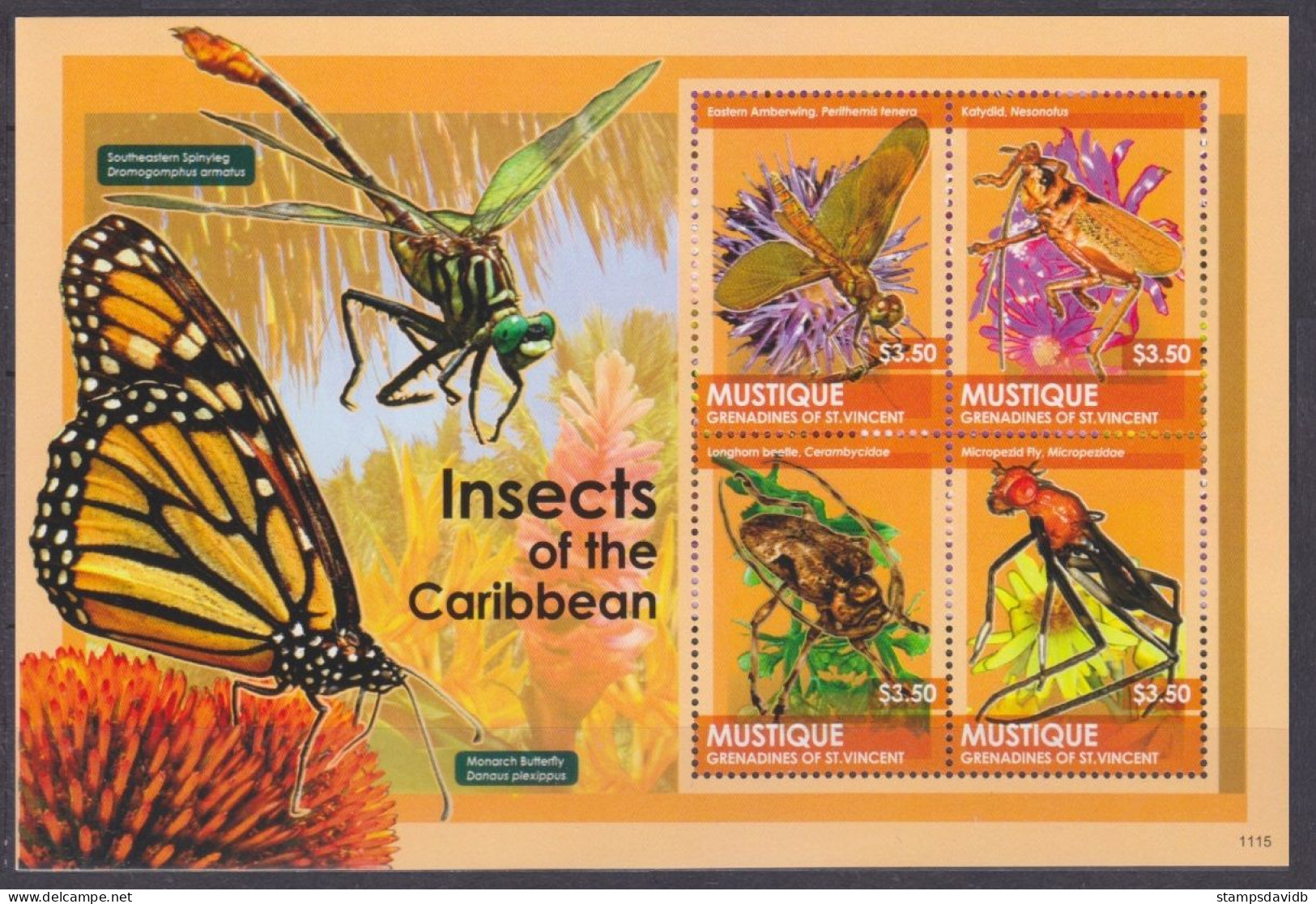 2011 St Vincent Grenadines Mustique 206-209KL Insects 11,00 € - Abeilles