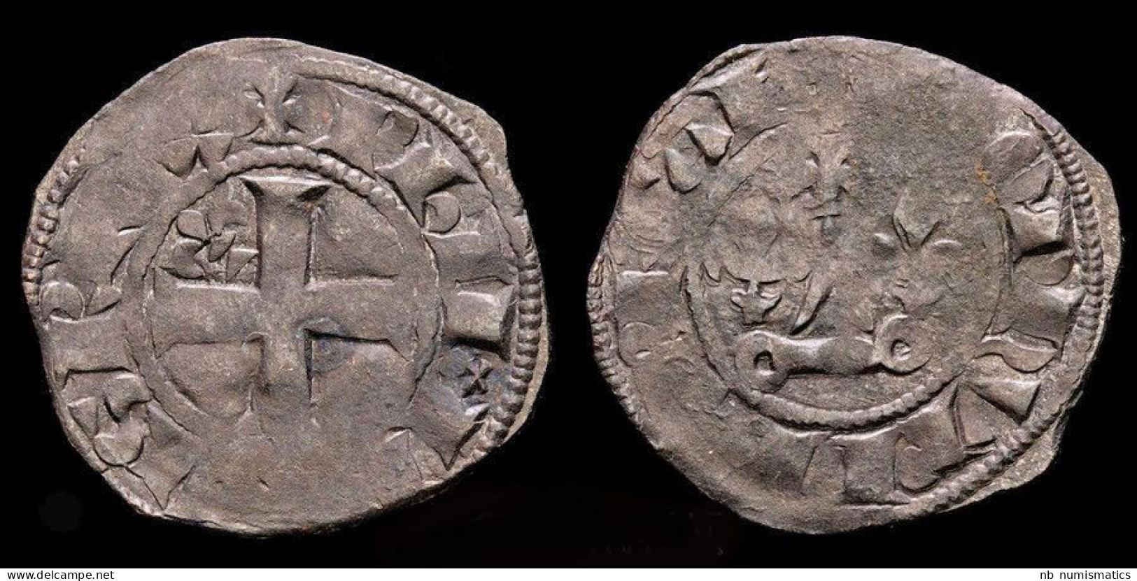 France Philippe IV Le Bel Double Tournois - 1285-1314 Filips IV De Schone