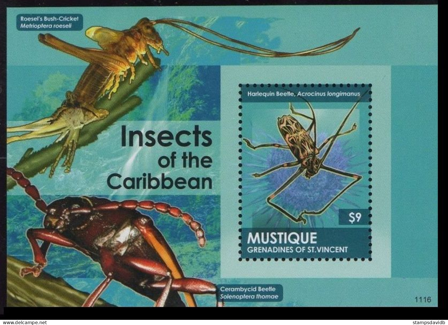 2011 St Vincent Grenadines Mustique 215/B23 Insects 7,50 € - Abeilles