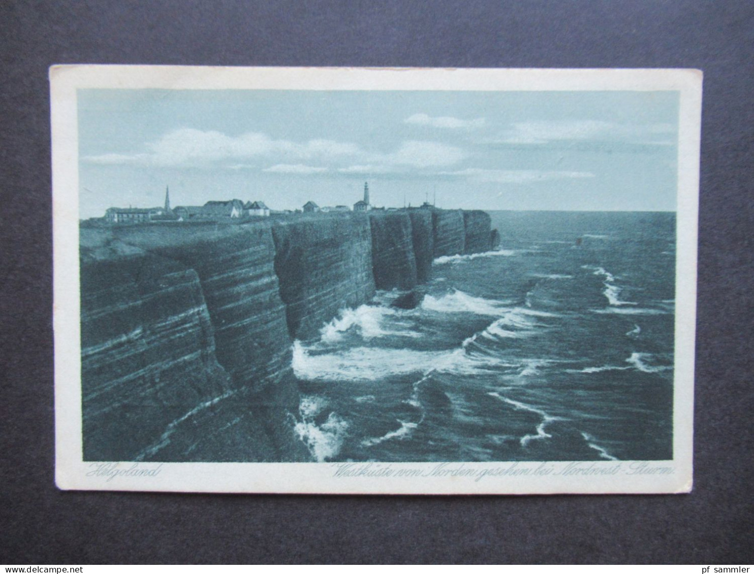 Foto AK Um 1930 Helgoland Westküste Von Norden Gesehen Bei Nordwest Sturm Verlag Max Mailänder, Helgoland - Helgoland