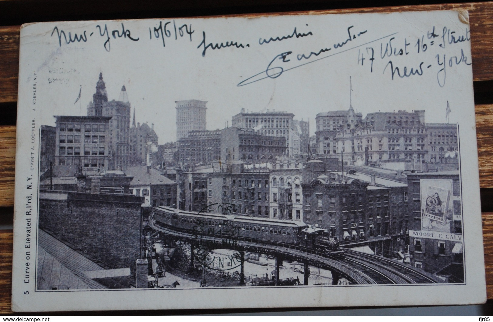 NEW YORK  1954  CURVE ON ELEVATED - Tarjetas Panorámicas