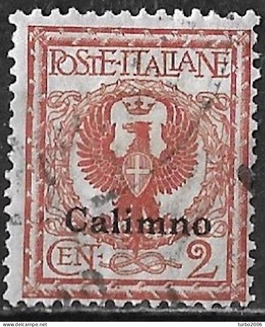 DODECANESE 1912 Black Overprint CALIMNO 2 Ct. Brown  Vl. 1 - Dodekanisos