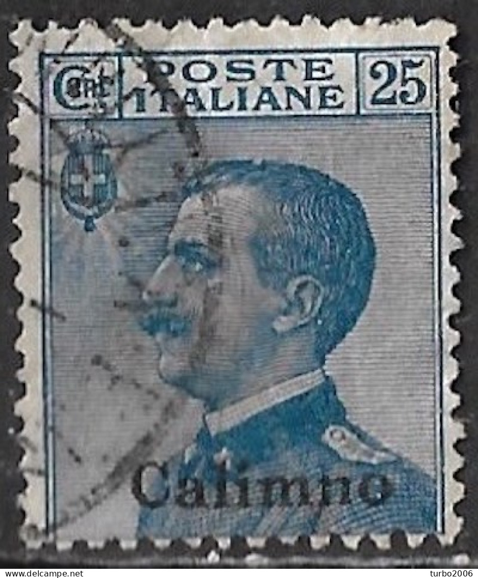 DODECANESE 1912 Black Overprint CALIMNO 25 Ct. Blue Vl. 5 - Dodécanèse