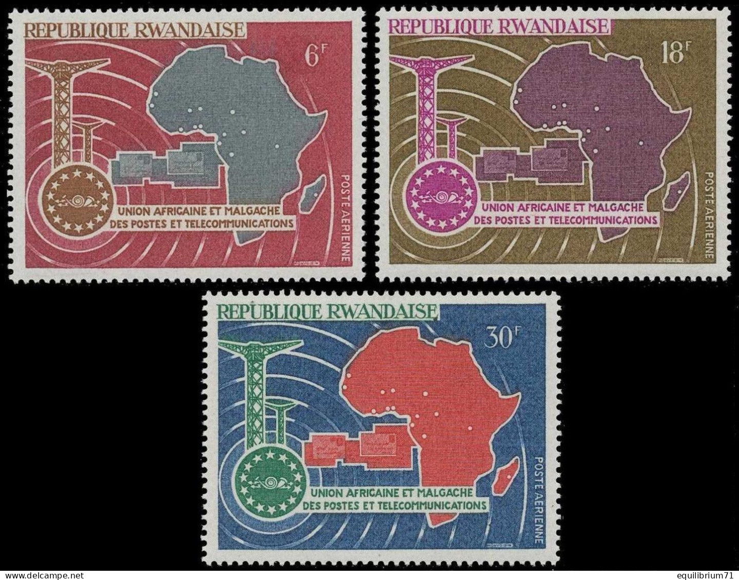 PA1/3** Union Africaine & Malgache Des Postes & Télécommunications I / Afrikaanse Unie Van Post Entelecommunicatie I - Unused Stamps