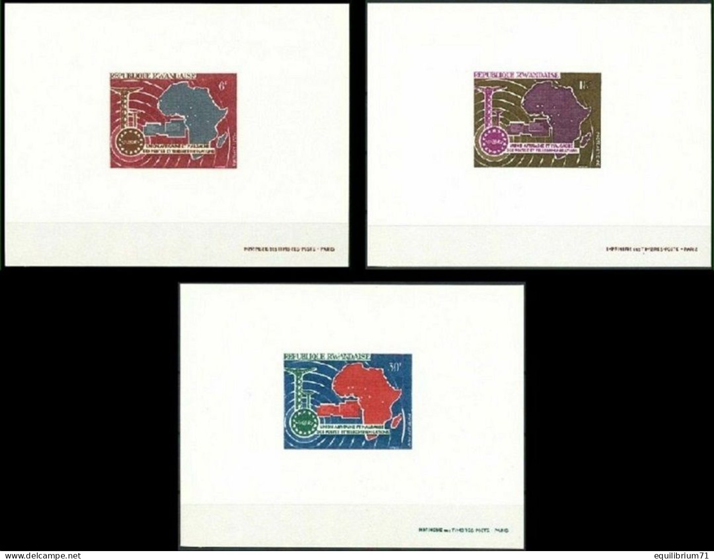 LX-PA1/3** Union Africaine & Malgache Des Postes & Télécommunications I / Afrikaanse Unie Van Post En Telecommunicatie I - Unused Stamps