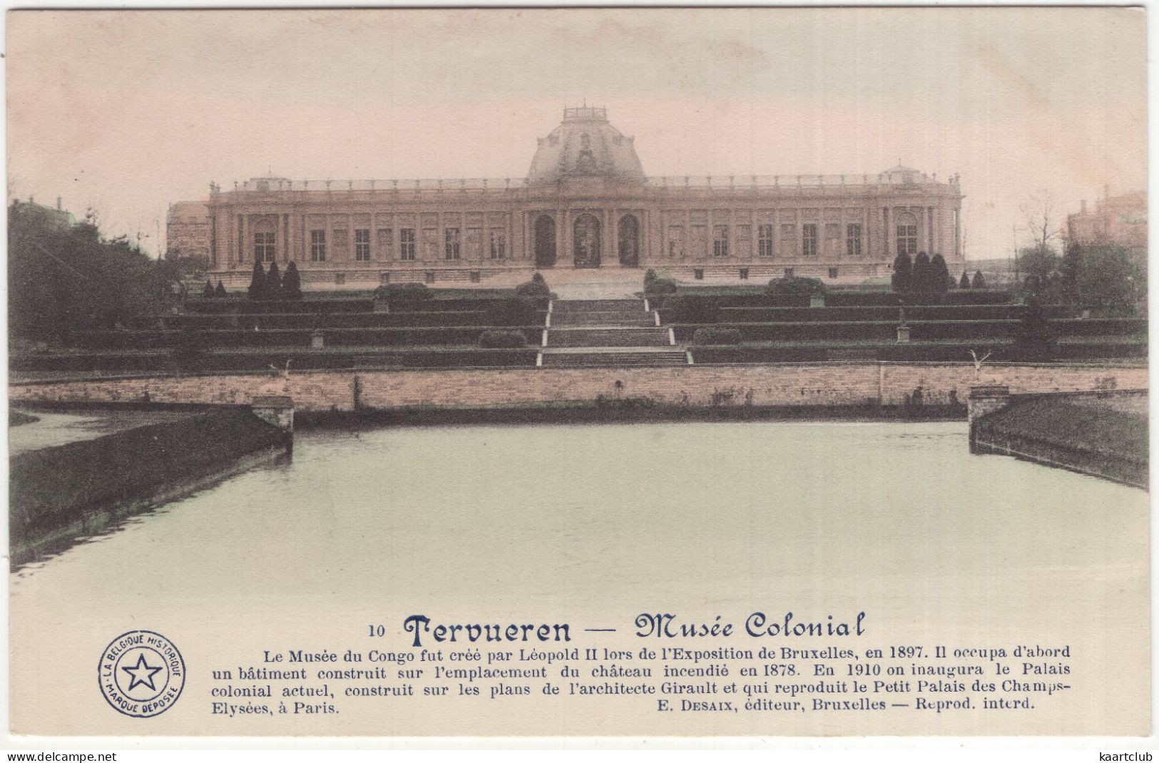 10 Tervueren - Musée Colonial - (Belgique/België) - E. Desaix, Editeur - Tervuren