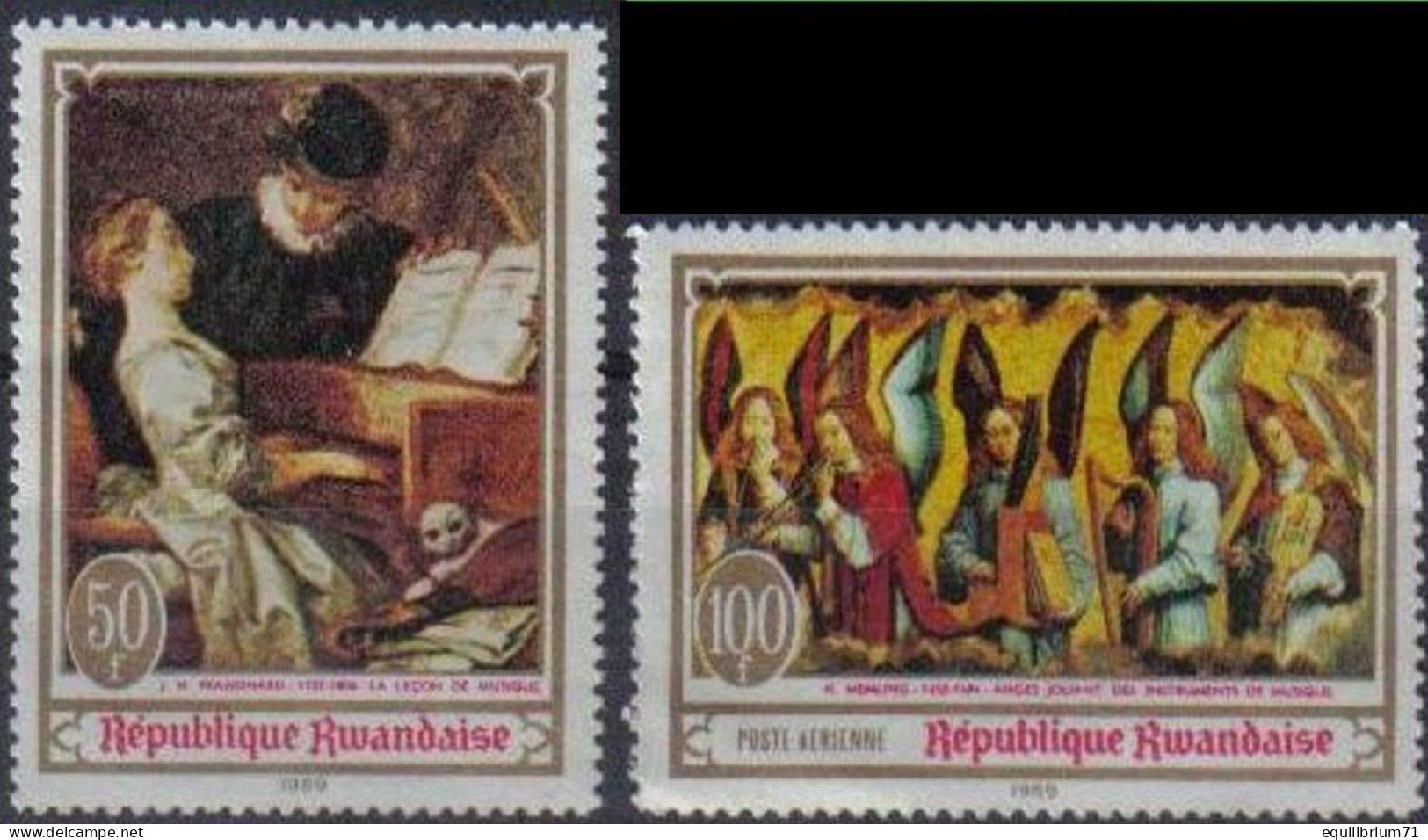 PA6/7** - Tableaux, Musique / Muziek En Schilderkunst - RWANDA - Unused Stamps