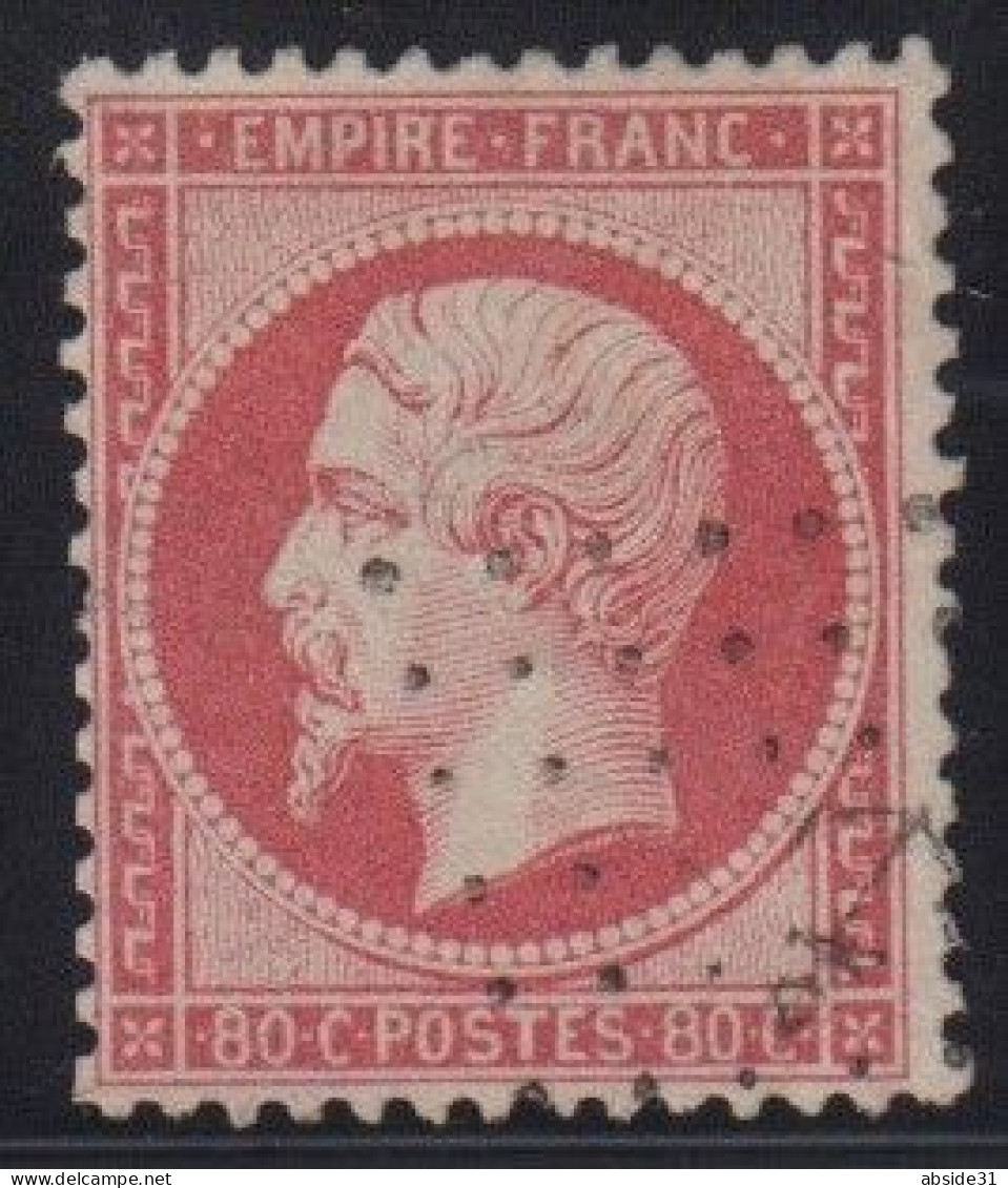 Napoléon N° 24  Oblitéré Ancre - Cote : 70 € - 1862 Napoléon III