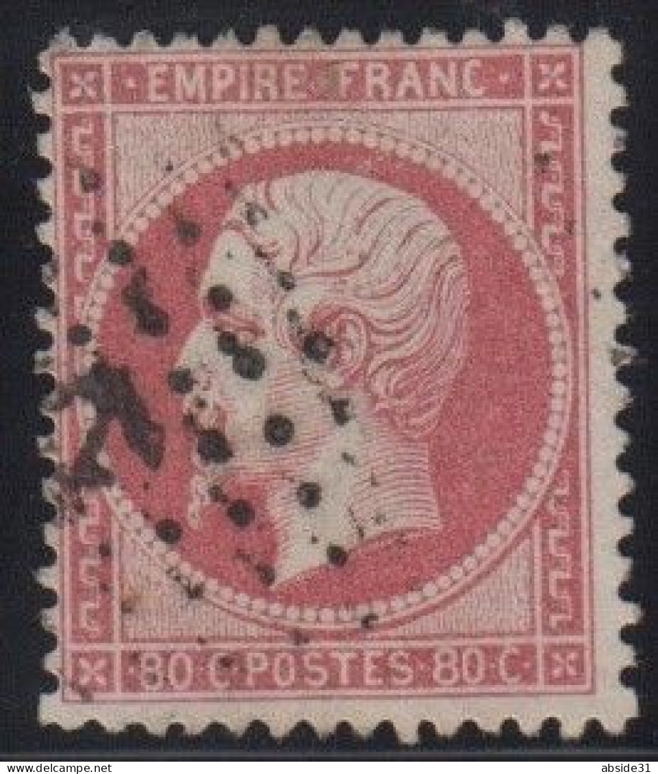 Napoléon N° 24  Oblitéré Ancre - Cote : 70 € - 1862 Napoléon III