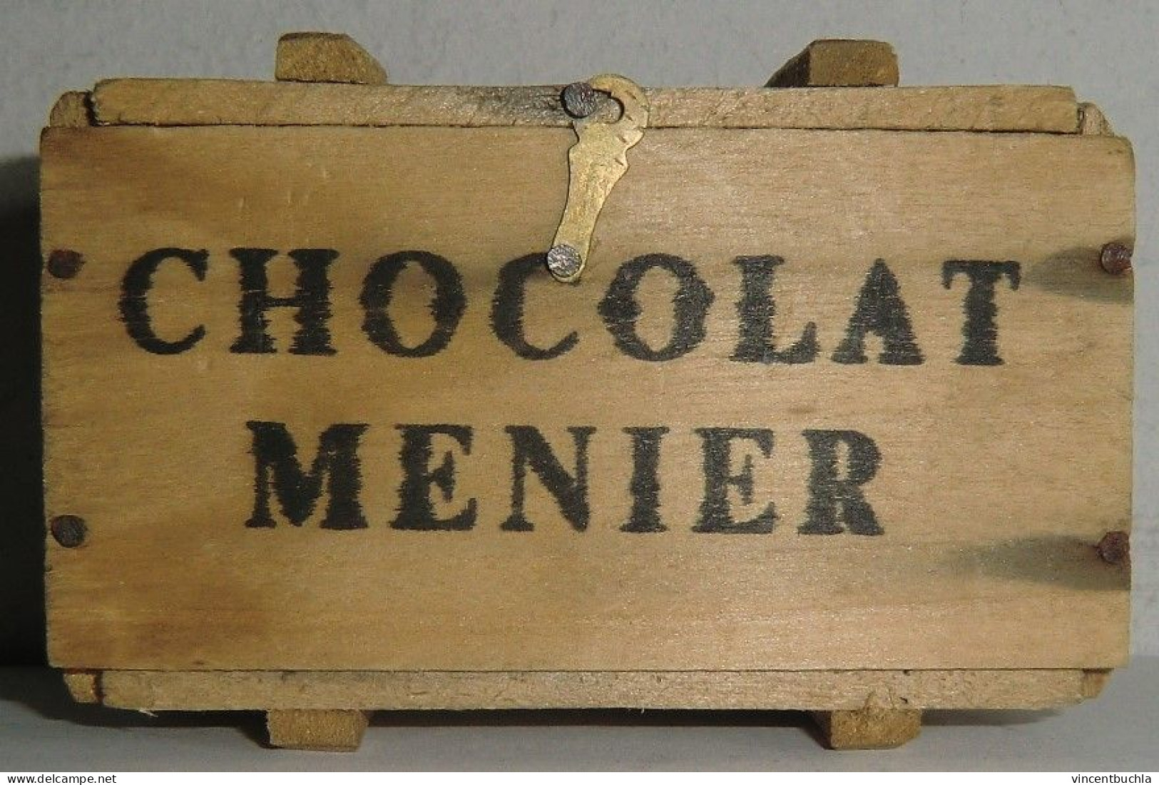 Ancienne Petite Boite En Bois Transport Chocolat Menier état Neuf - Chocolat