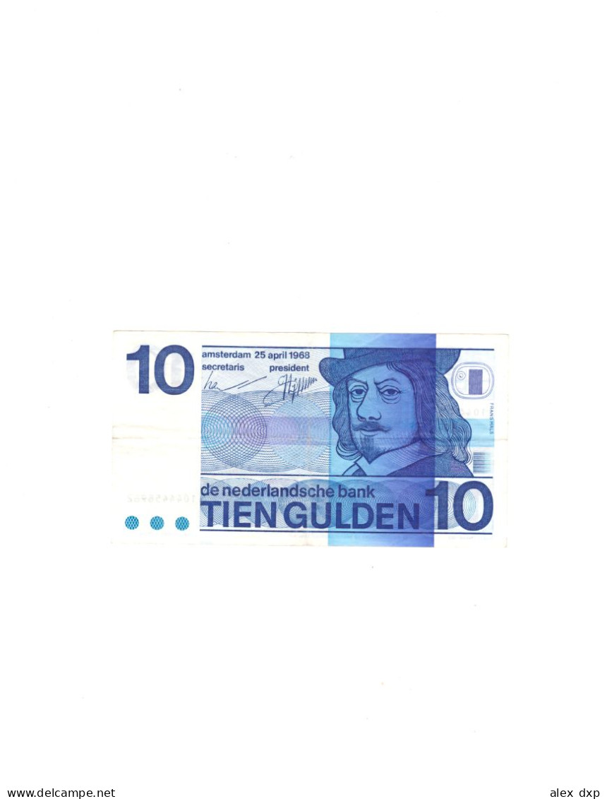 NETHERLANDS P-91b > 10 GULDEN 1968, VF - 10 Gulden