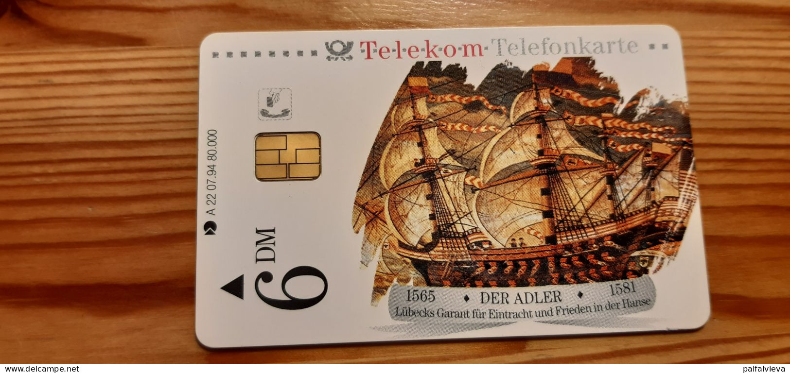 Phonecard Germany A 22 07.94. Direktion Hamburg, Ship 80.000 Ex. - A + AD-Serie : Pubblicitarie Della Telecom Tedesca AG