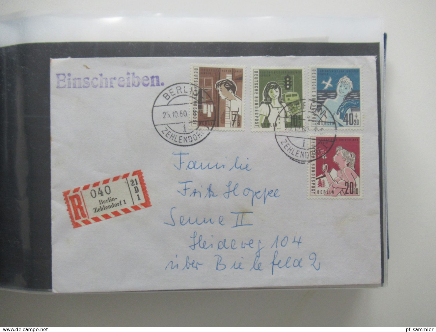 Berlin Belegeposten im Album ab 1955 - 1978 mit AK / Sonderbelege / Sonderstempel BRD / FDC usw. Stöberposten!!